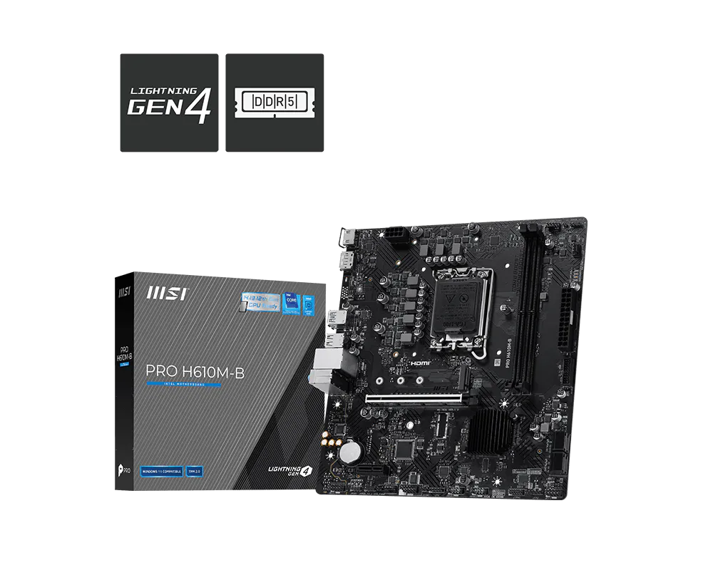 MSI PRO H610M-B DDR5 (1700) Mother