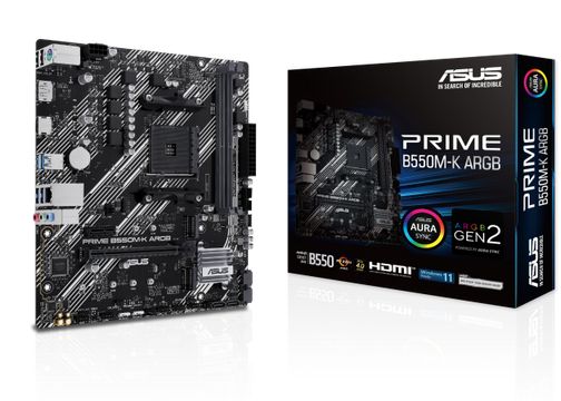 ASUS PRIME B550M-K ARGB (AM4) Mother