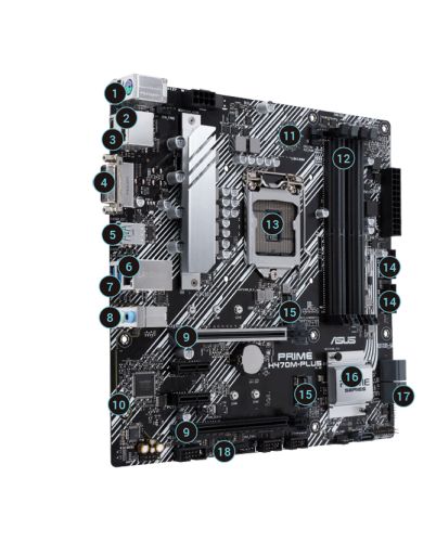 ASUS PRIME H470M-PLUS/CSM Mother socket 1200 · Imagen 2