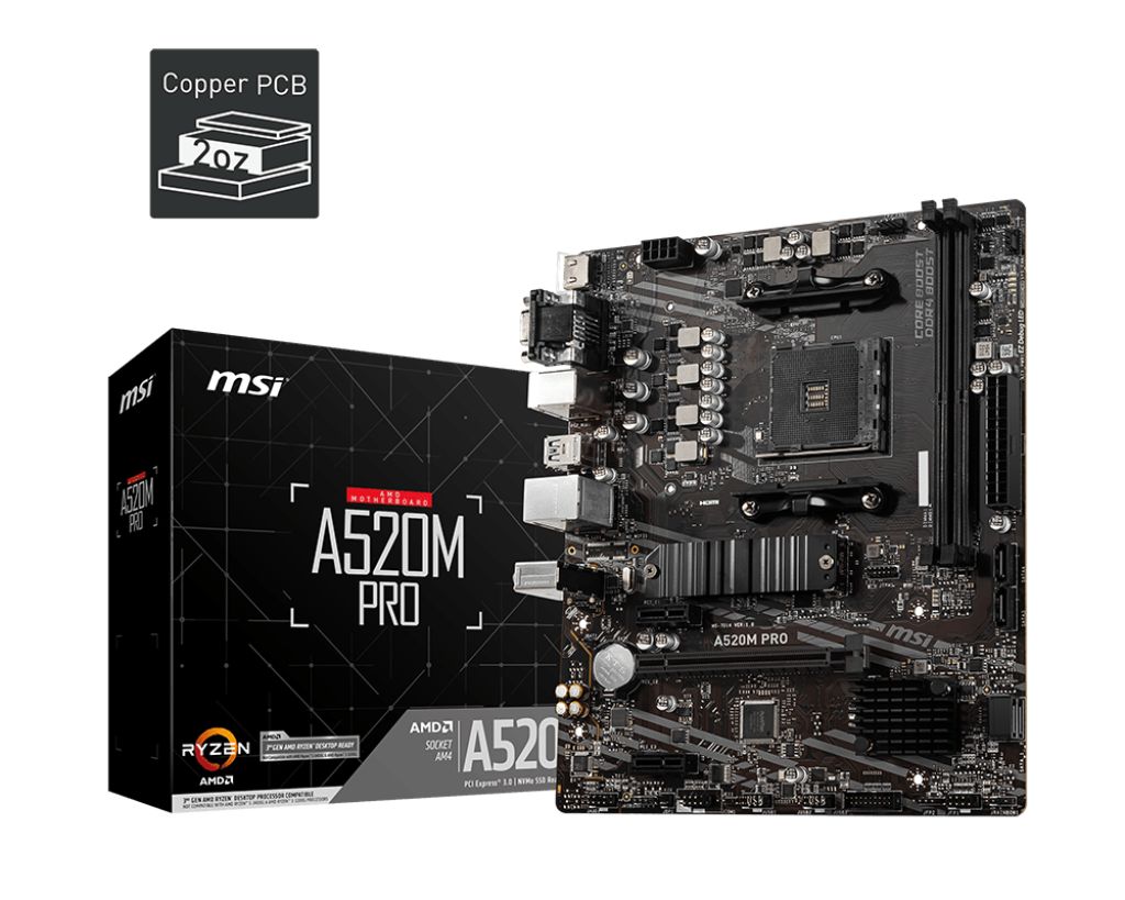 MSI A520M PRO (AM4) MOTHER