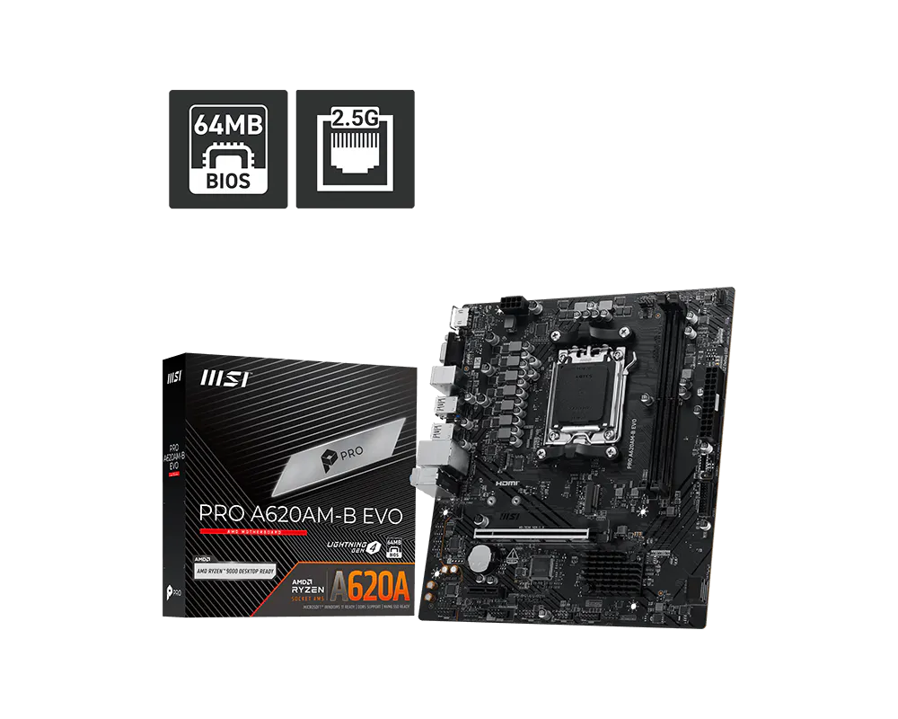 MSI PRO A620AM-B EVO (AM5) DDR5 mother