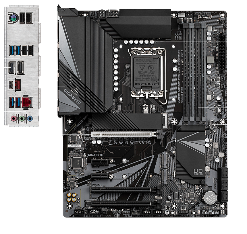 GIGABYTE Z690 UD DDR5 (LGA 1700) Mother · Imagen 3