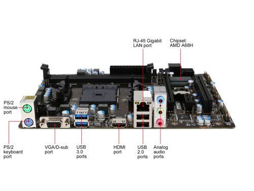 MSI A68HM-E33 V2 (FM2) · Imagen 3