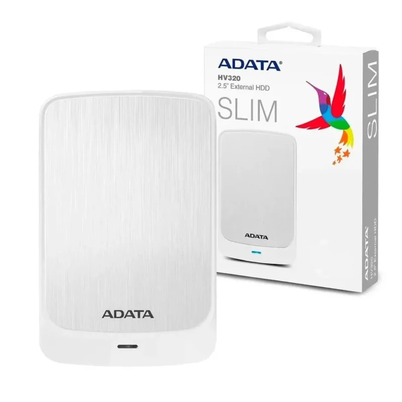 DISCO EXTERNO 1TB ADATA HV320 SLIM AHV320-1TU31-CVVH BLANCO	