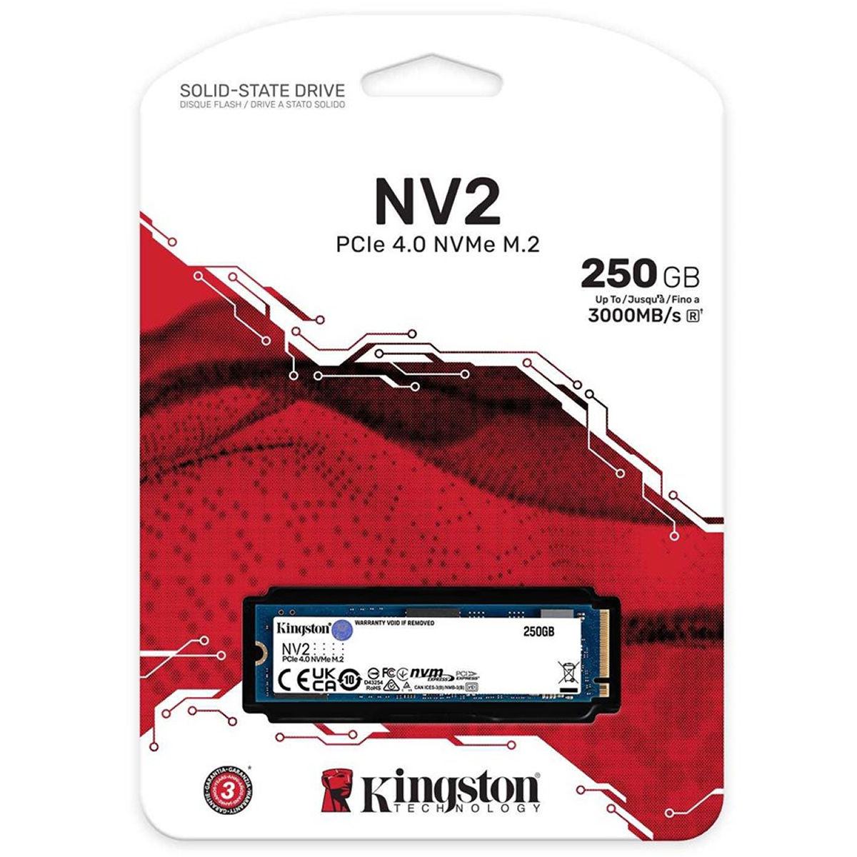 DISCO RIGIDO SSD 250GB KINGSTON M2 NV2 NVME PCIE 4.0

