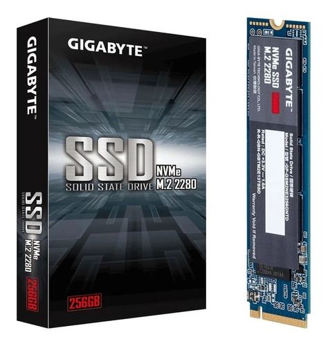 DISCO RIGIDO SSD 256GB M2 NVME GIGABYTE 2280 GP-GSM2NE3256GNTD 240gb PCIE 3.0