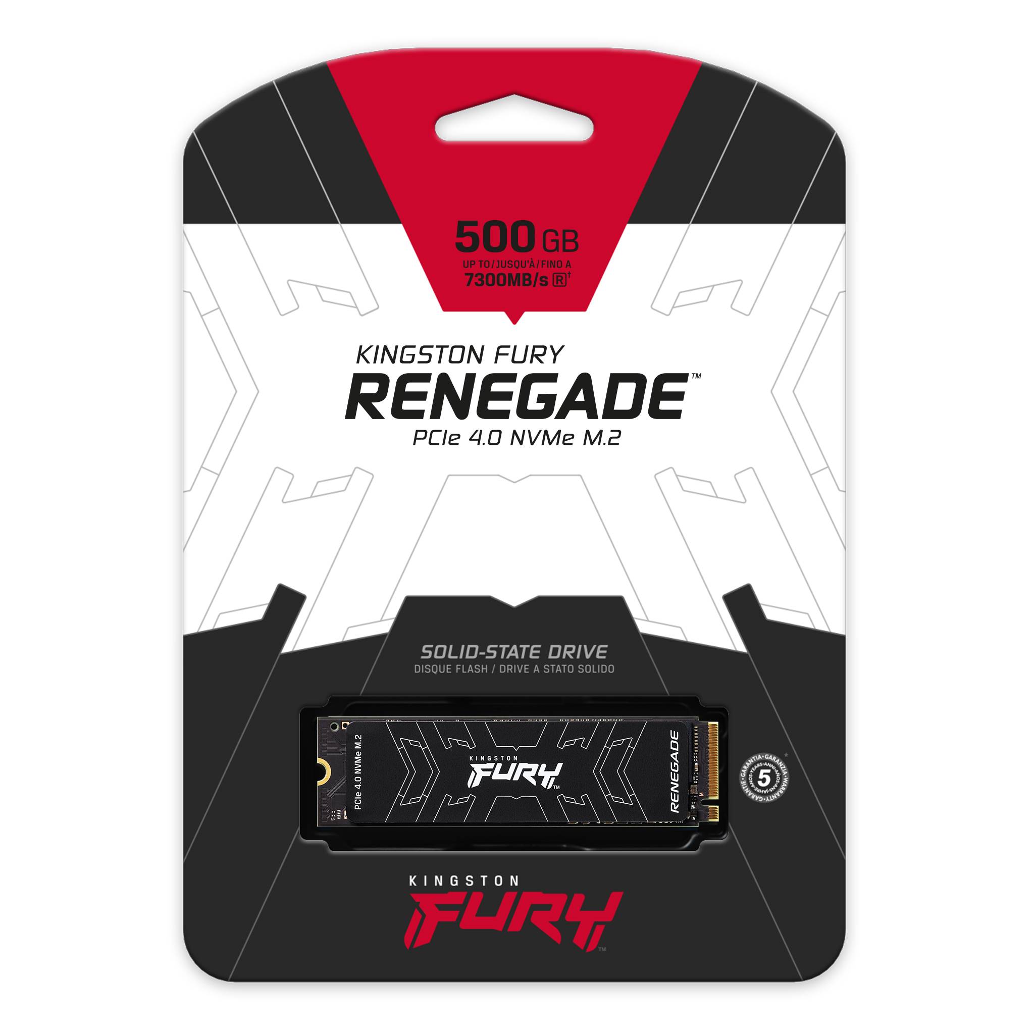 DISCO RIGIDO SSD 500GB KINGSTON FURY M2 NVME RENEGADE PCIE 4.0 480GB