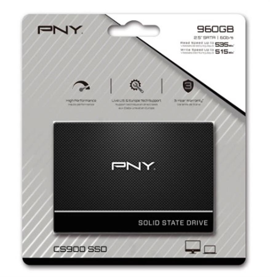DISCO RIGIDO SSD 960GB PNY CS900 SSD7CS900-960-RB 1TB