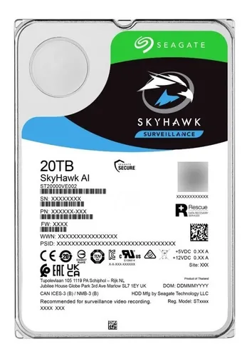 DISCO RIGIDO 20TB SEAGATE SKYHAWK AI VIGILANCIA SATA	