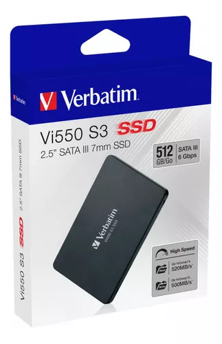 DISCO RIGIDO SSD 512GB VERBATIM VI550 049352-889 480GB
