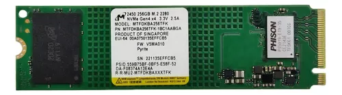DISCO RIGIDO SSD 256GB MICRON M2 nvme BULK 240GB
