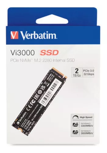 DISCO RIGIDO SSD 2TB VERBATIM Vi3000 M2 NVME 049376-889	