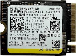 DISCO RIGIDO SSD 256GB M2 NVME WESTERN DIGITAL SN7 BULK FORMATO M.2 2230 PCIe Gen4