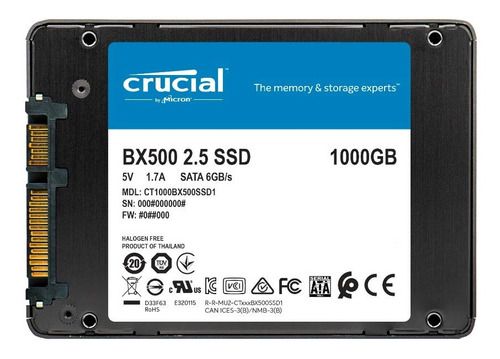 DISCO RIGIDO SATA SSD 1TB BX500 CRUCIAL