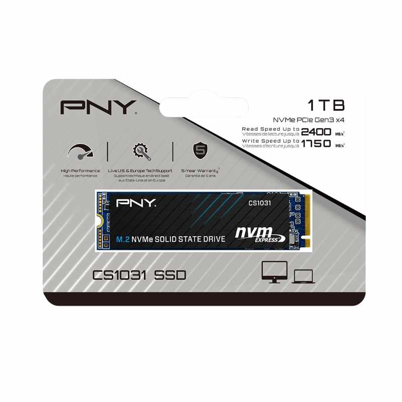 DISCO RIGIDO SSD PNY M2 1TB NVME CS1031 PCIE GEN3 M280CS1031-1TB-CL