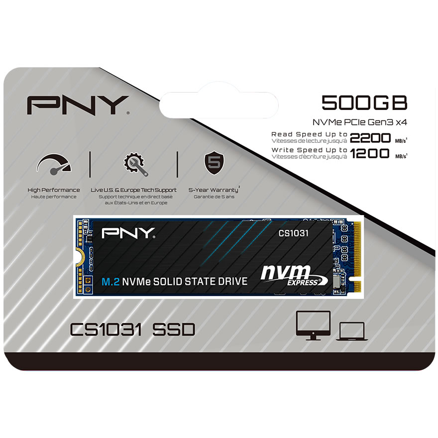 DISCO RIGIDO SSD PNY M2 500GB NVME CS1031 PCIE GEN3 M280CS1031-500-CL
