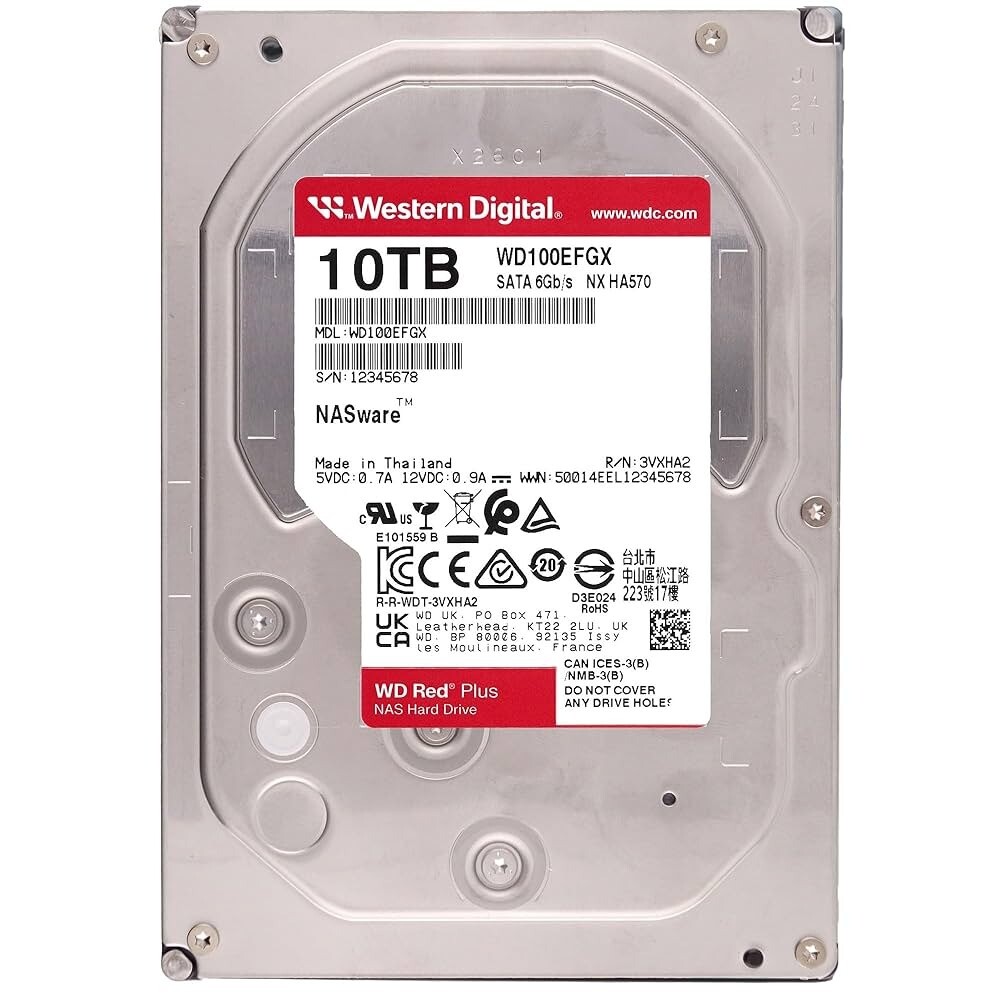 DISCO RIGIDO 10TB SATA WD RED PLUS NAS