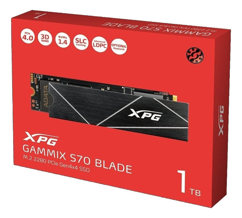 DISCO SSD GAMMIX S70 BLADE ADATA XPG 1TB NVME 1.4 M2.2280 PCIE 4.0 AGAMMIXS70B-1T-CS 980GB
