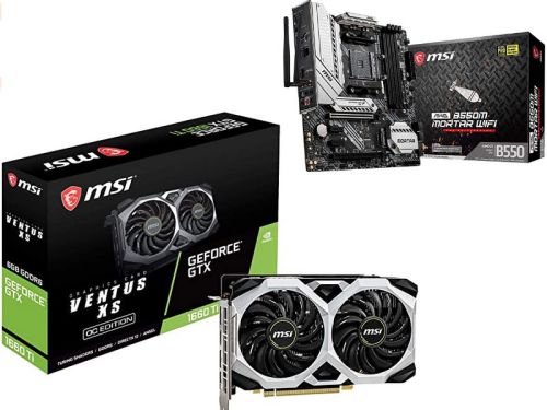 COMBO MSI GTX 1660 VENTUS XS 6GB DDR5 OC + MSI B550 MAG TOMAHAWK (AM4) PLACA DE VIDEO Geforce Nvidia MOTHER 