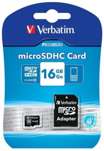 MICRO SD 16GB VERBATIM C10