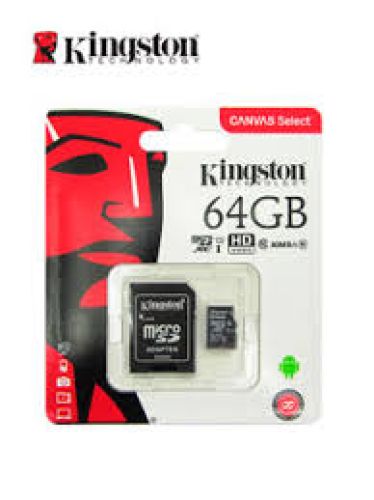 MICRO SD 64GB KINGSTON CANVAS C10 SELECT PLUS