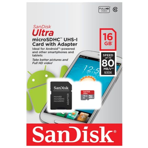 MICRO SD 16GB SANDISK C10