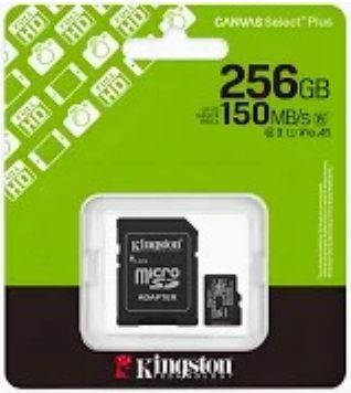 MICRO SD 256GB KINGSTON CANVAS SELECT PLUS V10	