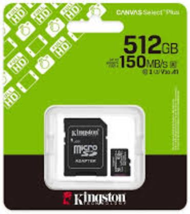 MICRO SD 512GB KINGSTON CANVAS SELECT PLUS V30	