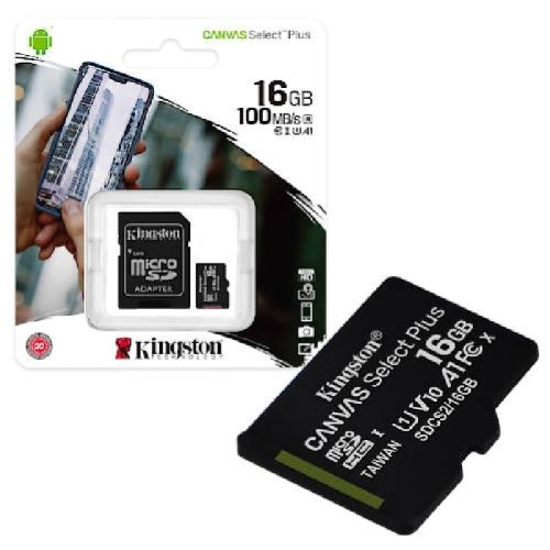 MICRO SD 16GB KINGSTON CANVAS PLUS C10
