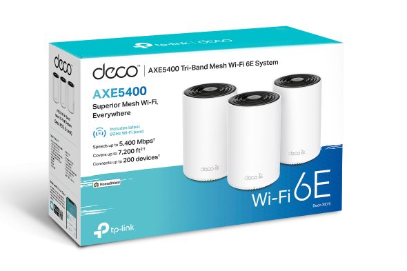 ROUTER MESH TP-LINK DECO XE75 PACK X 3 AXE5400 WIFI6E	| TRIBAND 2.4GHZ/5GHZ/6GHZ