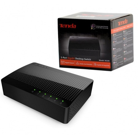 SWITCH TENDA SG105 | 5 Puertos | Gigabit | Carcasa de plástico	