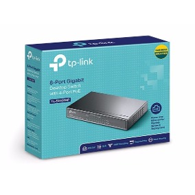 SWITCH TP-LINK TL-SG1008P | 8 Puertos | GIGALAN | POE 4 Puertos 61W Total