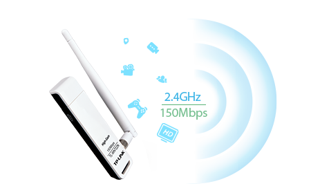 PLACA WIFI USB TP-LINK WN722N | 2.4Ghz 150Mbps | WPS · Imagen 2