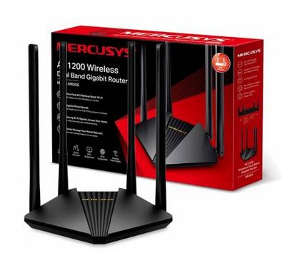 ROUTER WS MERCUSYS MR30G AC1200 GIGABIT 4 ANTENA