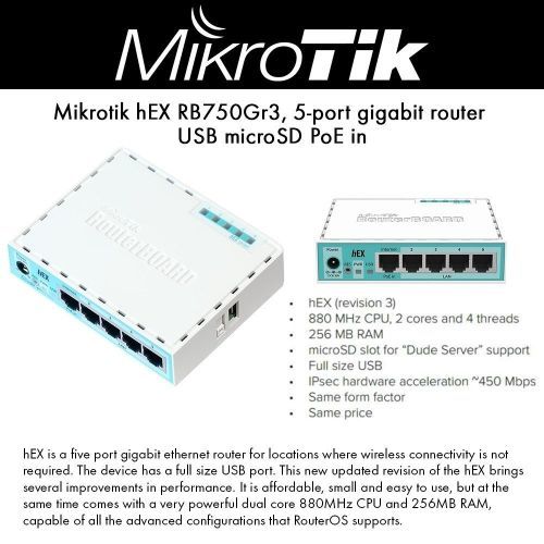 ROUTER MIKROTIK RB750GR3 GIGABIT MINI CON FUENTE · Imagen 4