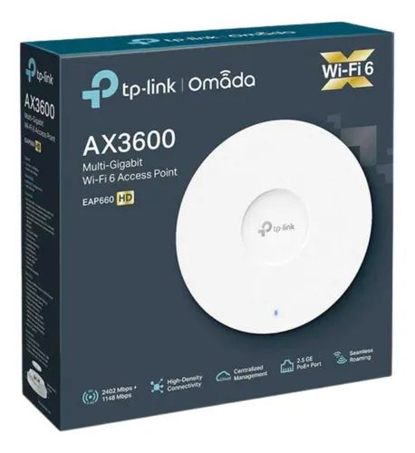 AP TP-LINK EAP660HD AX3600 OMADA | LAN 2.5Gb | Dual Band 2.4GHz y 5GHz | WiFi 6 | 3600Mbps
