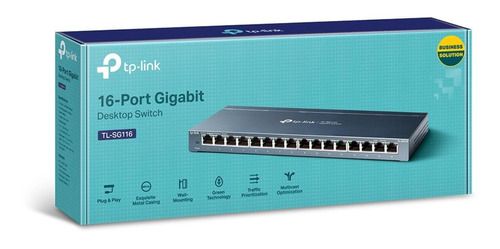 SWITCH TP-LINK TL-SG116E | 16 Puertos | Gigabit | Caja metálica 