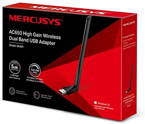 PLACA WIFI USB MERCUSYS MU6H AC650 | DUAL BAND | · Imagen 2