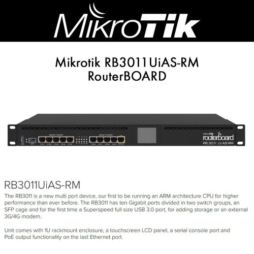 ROUTER MIKROTIK RB3011UIASRM-RB RACK 8Ports WAN GIGA BALANCEADOR · Imagen 2