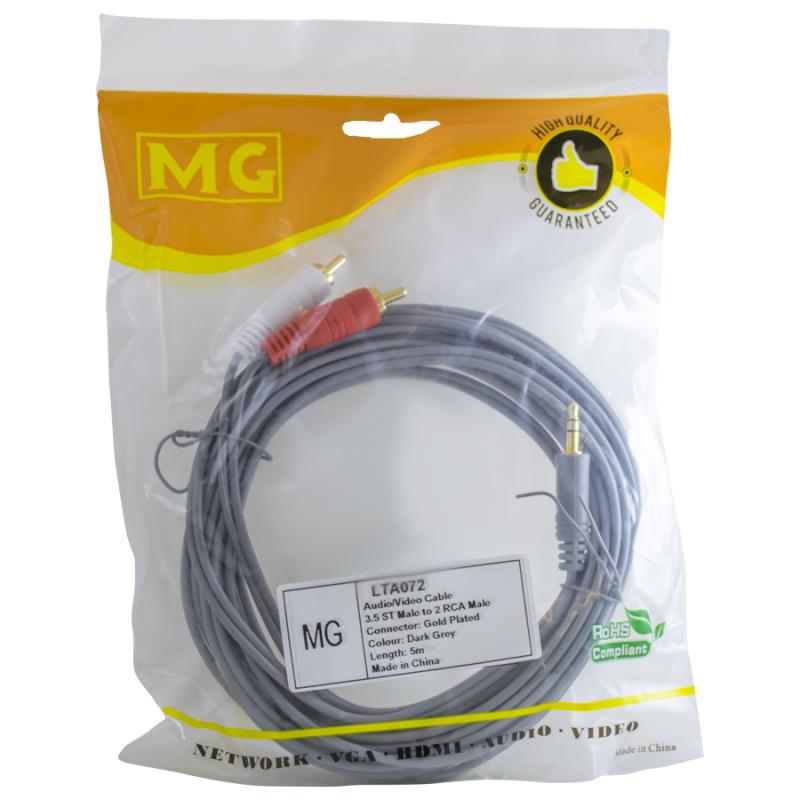 CABLE MINIPLUG 3.5 A 2RCA 5MTS