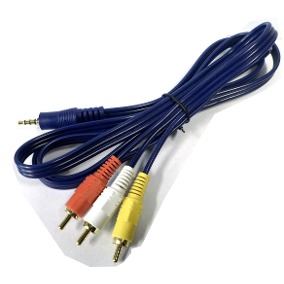 CABLE MINIPLUG 3.5 A 3RCA 1.5M