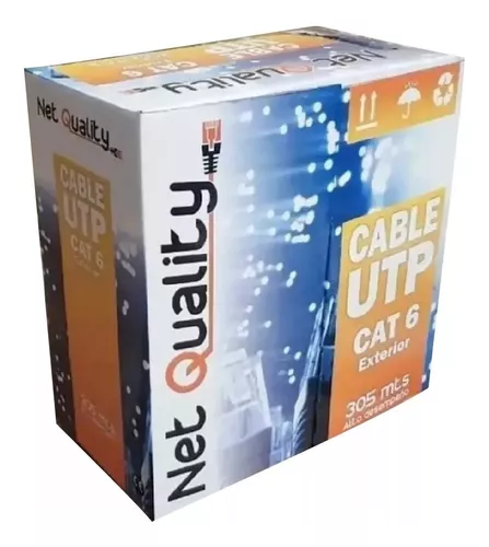 CABLE UTP NETQUALITY 305M EXTERIOR CAT6	