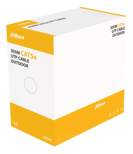 CABLE UTP DAHUA 305M CAT5 DH-PFM920-5EU EXTERIOR NEGRO	
