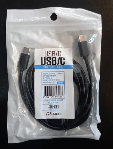 CABLE NOGA USB TIPO C A USB TIPO C 1.8 MTS C1.8 · Imagen 2