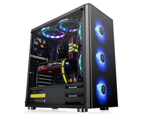 GABINETE THERMALTAKE V200TG + FUENTE 600W solo incluye cooler trasero de 120mm · Imagen 2