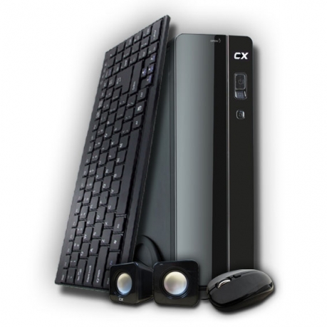 KIT ATX X4 5836 SLIM TECLADO+MOUSE+PARLANTES+ FUENTE 600W GABIENTE