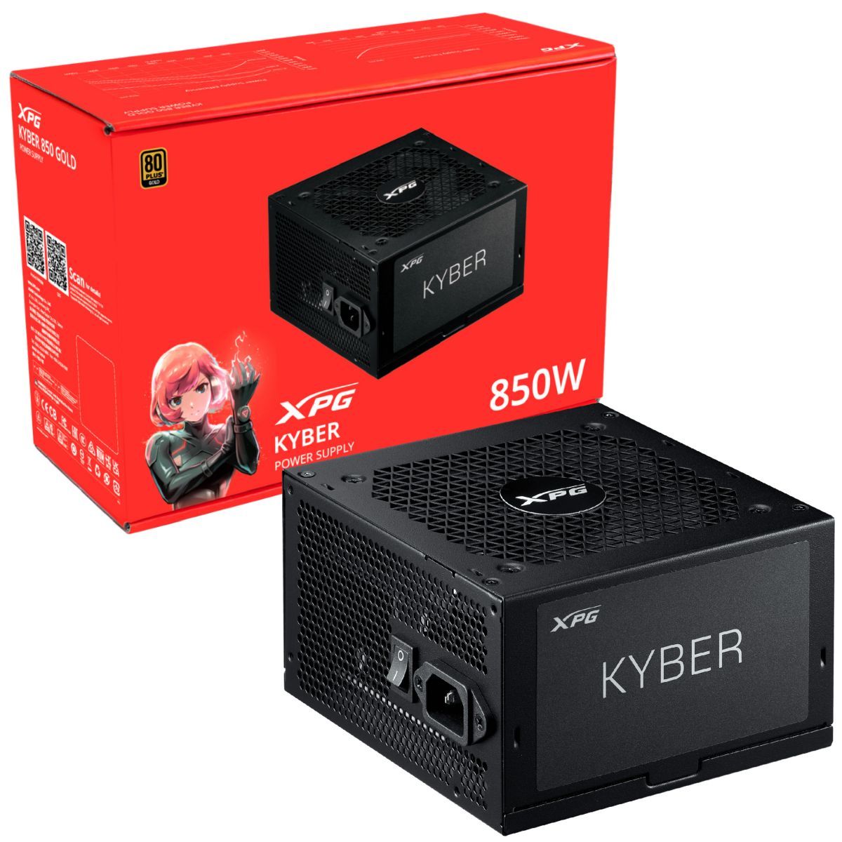 FUENTE XPG ADATA KYBER 850W 80 PLUS GOLD KIBER850G-BKCAR	