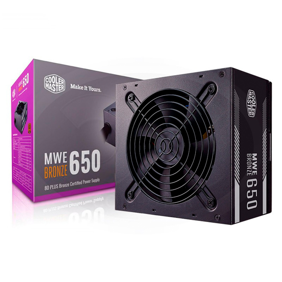 FUENTE COOLER MASTER 650W MWE650 | 80 PLUS BRONCE