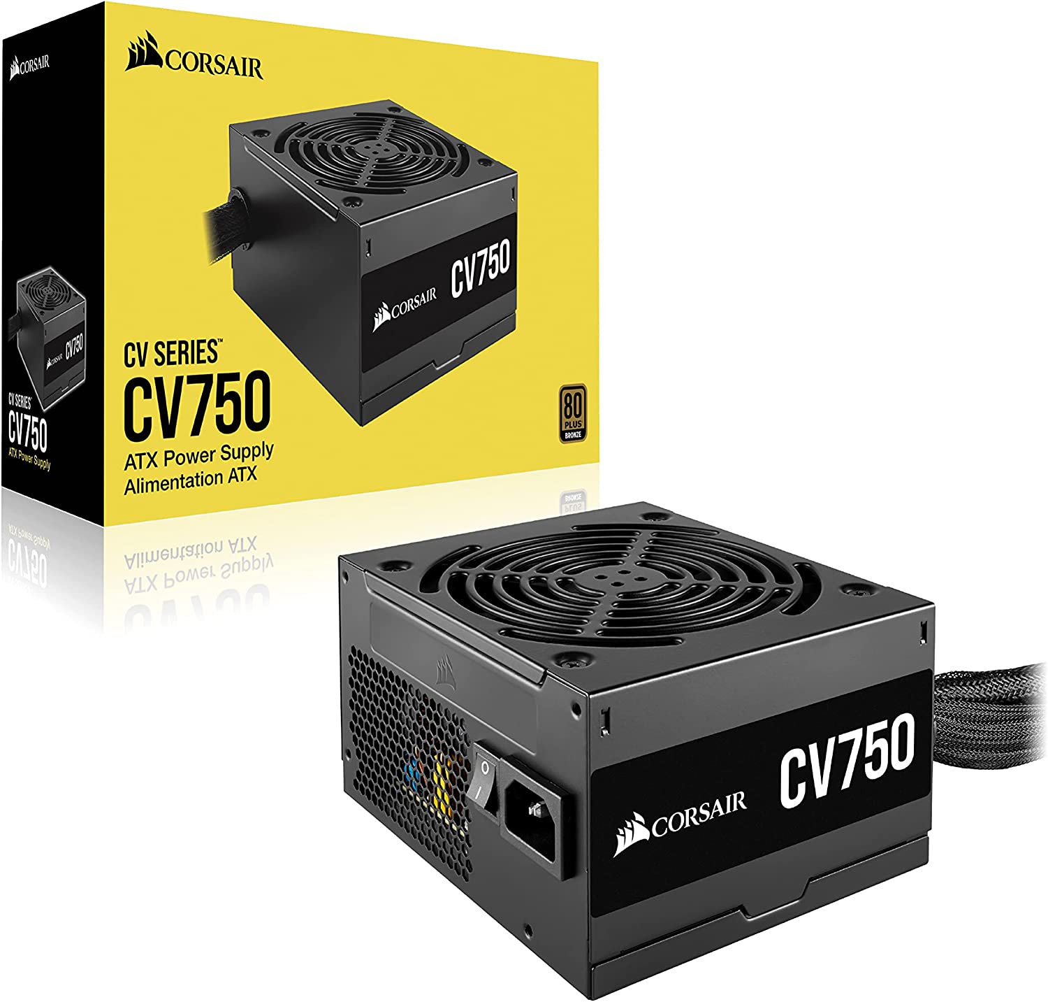 FUENTE CORSAIR 750W CV750 | 80 PLUS BRONCE