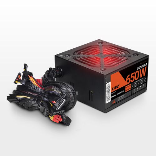 FUENTE LNZ SX650-FSRL 650W LED RED FAN